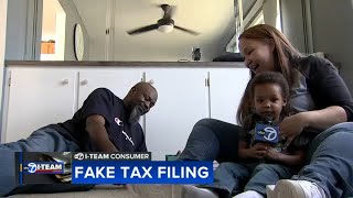 Scammers try to steal familys 10K tax refund by filing early online [upl. by Henri]