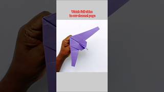 How to make best little paper Jet plane airplane papercraft shorts diy craft [upl. by Anaynek]