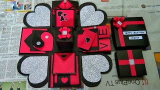 Three layer explosion box for birthdaysblack and red combogifts are at affordable pricesbest gift [upl. by Halilahk]