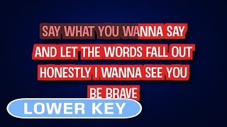 Sara Bareilles  Brave  Karaoke Lower Key [upl. by Atinas]