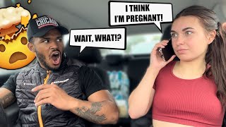 Saying quotI THINK IM PREGNANTquot Then Leaving The Car To See My Boyfriends Reaction HILARIOUS [upl. by Corine248]