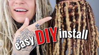 how to braid in temporary dread extensions SE and DE [upl. by Tichonn]