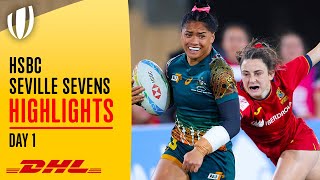 Womens Seville Day 1 Sevens Highlights [upl. by Yoho]