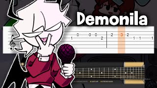 Demonila  Friday Night Funkin vs Selevers MidFight Masses  Guitar tutorial TAB [upl. by Graig50]