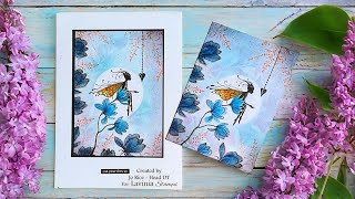 Mae Amongst The Liliums by Jo Rice  A Lavinia Stamps Tutorial [upl. by Aletsirc]