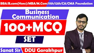 Business Organization  100 MCQ Set  DDU Gorakhpur [upl. by Nauwtna]