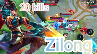 20 Kills Zilong Mlbb Gameplay  Mobile Legends High Build  mobile legends best hero [upl. by Ailey]