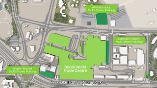 How to get to the Dubai World Trade Centre for Arab Health 2024 [upl. by Anidan]