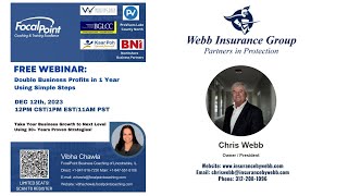 Success Secrets with Chris Webb Benefit from ProVisors Group and Double Business Profits Webinar [upl. by Maice]