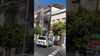 Susto en Ayamonte por el incendio de una farmacia [upl. by Ahsinor]