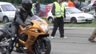 Wyścigi motocyklowe na dystansie 14 mili  FINAŁ Hayabusa Turbo vs GSXR Nitro [upl. by Lemrahc]