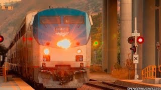 HIGH SPEED Amtrak Trains  Sorrento Valley  Bonus shot September 1st 2013 [upl. by Yelnahs]