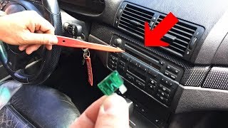 BMW E46 RADIO FUSE LOCATION REPLACEMENT 325i 328i 330i 320i 316i 318i 330d 320d [upl. by Julietta]