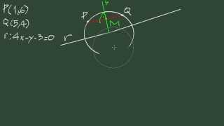 10 Cónicas 10 circunferencia conocidos dos puntos y una recta que contiene al centro [upl. by Rotkiv398]