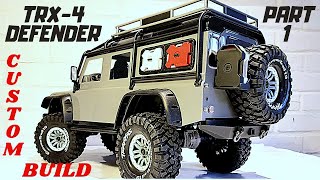 TRAXXAS TRX4 LANDROVER DEFENDER Clear Body Painting Custom Detailing amp Install Interior Mods PART 1 [upl. by Nasia]