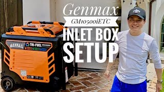 GENMAX GM10500iECT Generator Inlet Box Setup and Operation [upl. by Idurt]