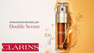 Clarins Double Serum  Visibly Firmer Smoother amp More Radiant Skin  Clarins [upl. by Dnalwor330]