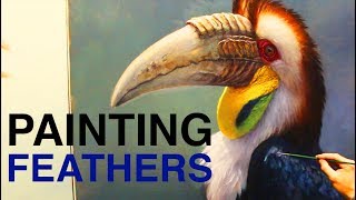 How to Paint Feathers  Painting Techniques for BIRDS [upl. by Eitac]