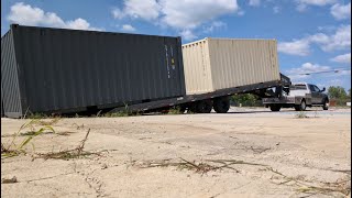 Unloading The First Container from a CDU 39 Gooseneck [upl. by Harilda]