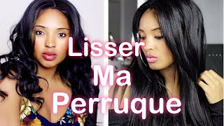 COMMENT LISSER DES CHEVEUX SYNTHÉTIQUES  Estce que ça marche [upl. by Hairahcez]