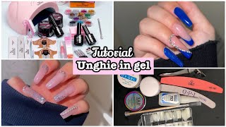 TUTORIAL SU COME FARE LE UNGHIE IN GEL  HAUL 💅🏻💗 [upl. by Esinyl]