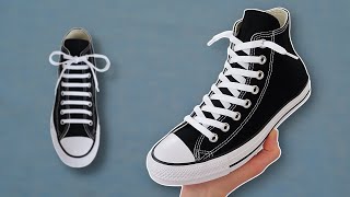 8 WAYS TO LACE CONVERSE CHUCK TAYLOR ALL STAR HIGH TOP BEST WAY [upl. by Herr915]