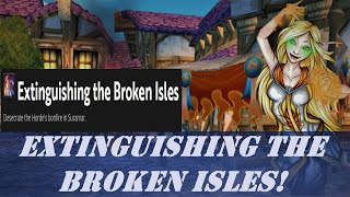 Extinguishing the Broken Isles Wow Achievement  Alliance  World Event Midsummer [upl. by Nauqas]