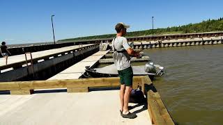 lake winnipeg fishing in the marina HUGE FISH [upl. by Oremodlab]