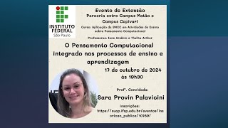 O Pensamento Computacional integrado nos processos de ensino e aprendizagem [upl. by Don]