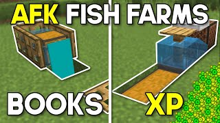 Easiest AFK Fish Farms Minecraft Bedrock 121 [upl. by Divadnhoj406]