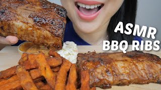 ASMR BBQ Ribs with Sweet Potatoes Fries Yummy Relaxing Eating Sounds  NE Lets Eat [upl. by Naashar389]