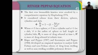 Rittiger equation and fronts of drug release bioerodible system [upl. by Indyc181]