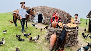 Nomadic Life in Autumn  Making Fresh Butter Baking Traditional Bread amp Tending to Livestock [upl. by Woo660]