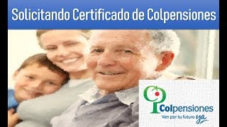 Aprenda A Obtener el Certificado de Colpensiones 2019 [upl. by Hoffman]