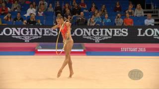 Aleksandra SOLDATOVA RUS 2015 Rhythmic Worlds Stuttgart  Qualifications Hoop [upl. by Bijan278]