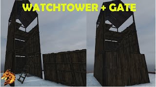 DAYZ How to Build a Watchtower with Door [upl. by Jarlathus]