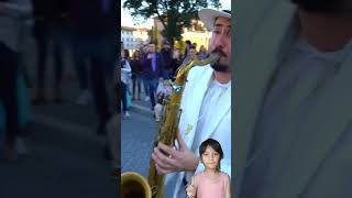 Lambadda Street Sax Performance By Daniele Vitale Sax a very spectacular appearance saxophone [upl. by Eidroj]