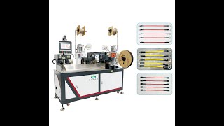 Automatic Wire Crimping HeatShrink Tubing Inserting Machine [upl. by Hannah670]