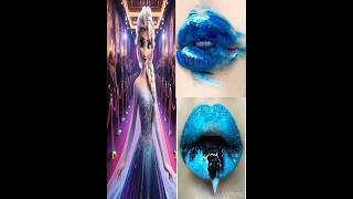 Disney vs lips disney elsa frozen2 anna belle zepeto black viral trending [upl. by Sutsugua291]