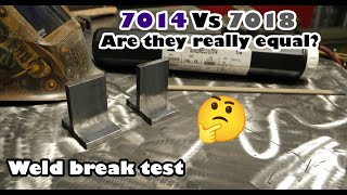 7014 vs 7018 weld break test [upl. by Honeyman]