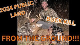 Public Land Archery Buck FROM THE GROUND SELF FILMED [upl. by Jordison]