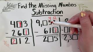 Missing Numbers Challenge Subtraction [upl. by Arev]