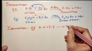 Bromination and Iodination of alkanes [upl. by Nirtak]