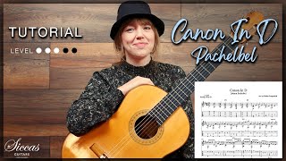 Canon in D by Johann Pachelbel  Classical Guitar Tutorial [upl. by Ahsitram]