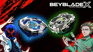 BEYBLADE X ANIME BATTLE STONE MONT BLANC VS DRAN SWORD [upl. by Kesley]