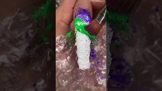 oOo Creating Nail Art with quotBubble Wrapquot 💅🏽😅 crafts nails satisfying [upl. by Fesuoy]