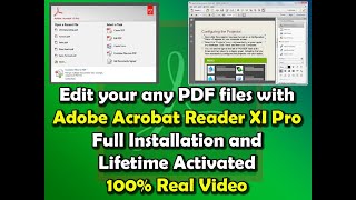 Adobe Acrobat Reader XI Pro full installation guide and life time activate [upl. by Allecsirp693]