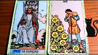 Combinaciones tarot con el REY de ESPADAS  ARCANOS MENORES DE OROS Por TARA [upl. by Amzaj385]