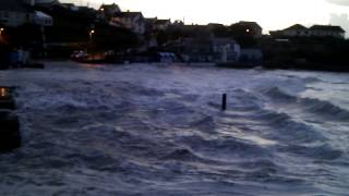 Storm surgespring tide Polzeath 171012 [upl. by Clara]