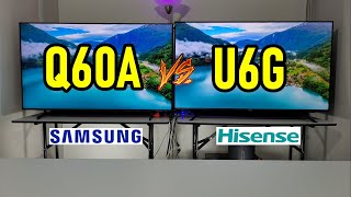 Samsung Q60A vs Hisense U6G Smart TVs 4K QLED ¿Cuál es Mejor [upl. by Janeen]